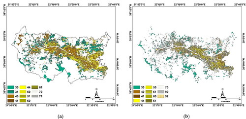 Figure 11. ILOT-BD 2018 pattern divergence: (a) ILOT pattern; (b) BD 2018 pattern.