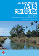 Cover image for Australasian Journal of Water Resources, Volume 17, Issue 2, 2013