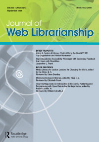 Cover image for Journal of Web Librarianship, Volume 17, Issue 3, 2023