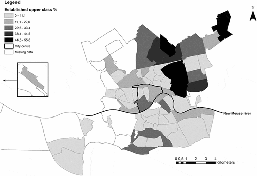 Figure 1a. (a) Established upper class in Rotterdam, 2008