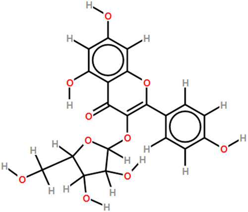 Figure 1 Molecular structure of juglanin.