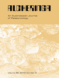Cover image for Alcheringa: An Australasian Journal of Palaeontology, Volume 39, Issue 3, 2015