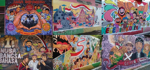 Figure 10. Cultural diversity murals in Kampung Pelangi Festival 2019.