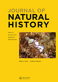 Cover image for Journal of Natural History, Volume 52, Issue 29-30, 2018
