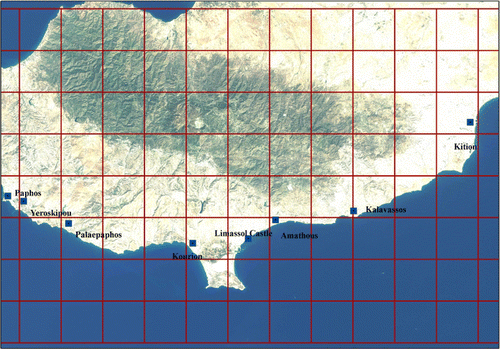 Figure 12.  Division of Landsat TM in grid cells.
