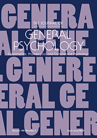 Cover image for The Journal of General Psychology, Volume 149, Issue 2, 2022