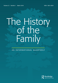 Cover image for The History of the Family, Volume 23, Issue 1, 2018