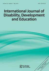 Cover image for International Journal of Disability, Development and Education, Volume 62, Issue 3, 2015