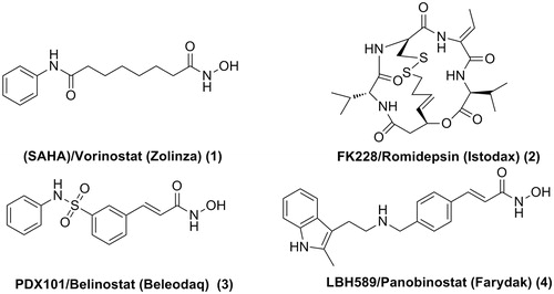 Figure 1. Structures of HDACIs approved by the US FDA.