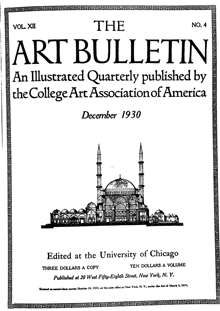 Cover image for The Art Bulletin, Volume 12, Issue 4, 1930
