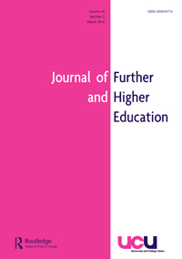 Cover image for Journal of Further and Higher Education, Volume 40, Issue 2, 2016