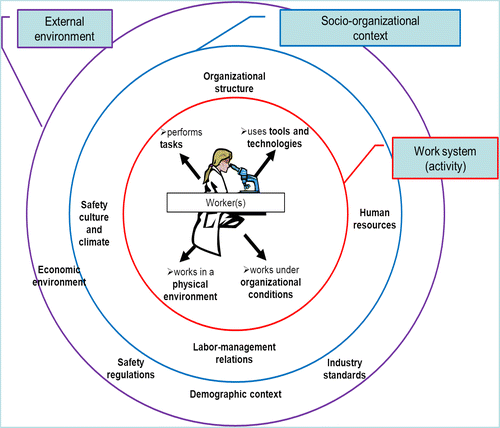 Figure 2 Model of sociotechnical system for workplace safety.