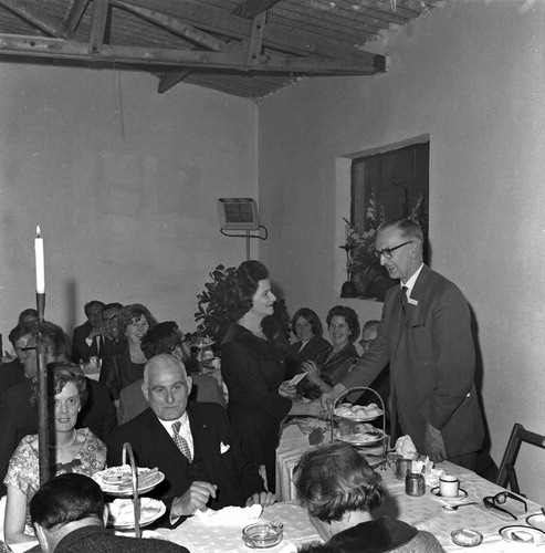 Figure 1. Iorwerth Peate making a presentation at the SFLS annual conference held in Northern Ireland during September 1966.