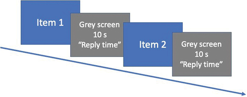 Figure 1. Test item procedure.