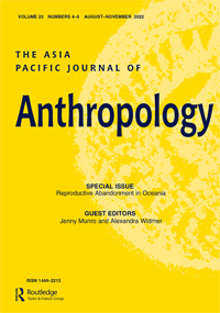 Cover image for The Asia Pacific Journal of Anthropology, Volume 23, Issue 4-5, 2022