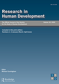 Cover image for Research in Human Development, Volume 19, Issue 1-2, 2022