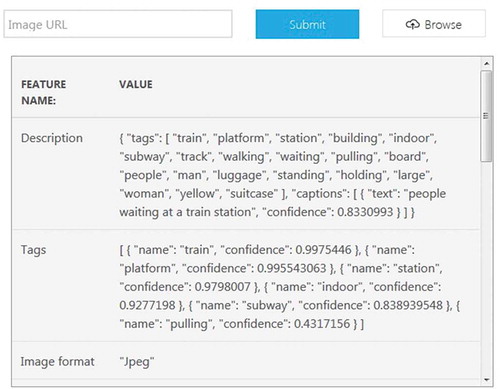 Figure 11. Microsoft Azure object detection cloud interface (CitationMicrosoft azure cloud interface).