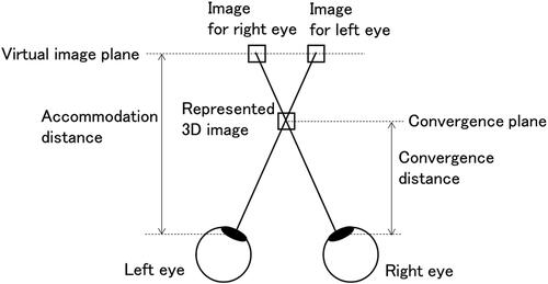 Figure 3. Conflict in visual representation between accommodation and convergence.