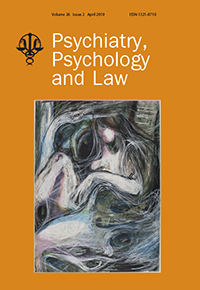 Cover image for Psychiatry, Psychology and Law, Volume 26, Issue 2, 2019
