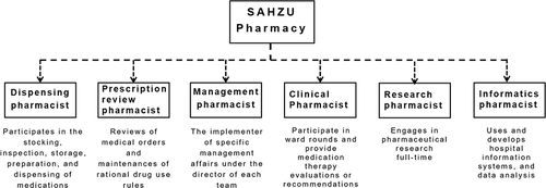 Figure 1 Pharmacist position classification and main responsibilities.