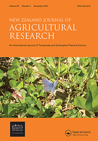 Cover image for New Zealand Journal of Agricultural Research, Volume 59, Issue 4, 2016