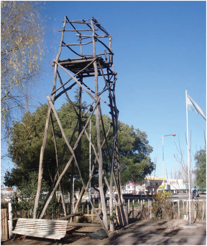 Figure 7. Rustic watchtower for a small fort used during the Conquest of the Desert campaign, Cipolletti, Argentina. Image: Wikimedia Commons.