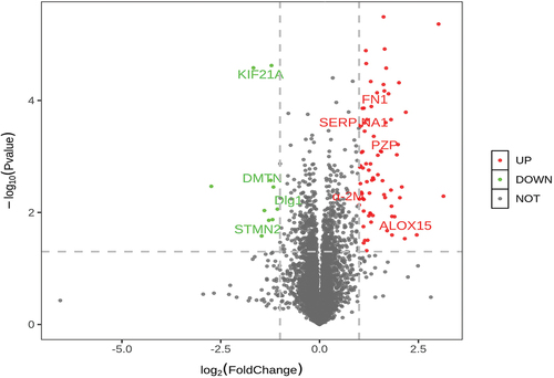 Figure 3. Volcano plot of significantly differentially expressed proteins in the hippocampal CA3 region.