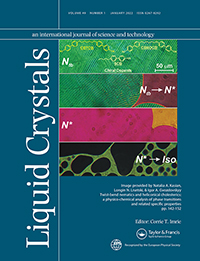 Cover image for Liquid Crystals, Volume 49, Issue 1, 2022