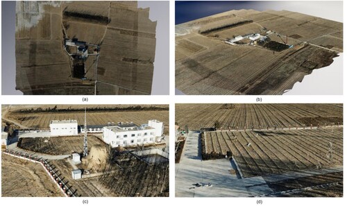 Figure 19. Tilted photographic model of the experimental area.