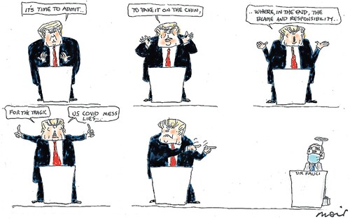 Figure 3. “Blame”, by Moir, The Sydney Morning Herald, 18 July 2020. Reproduced with permission from Alan Moir, moir.com.au