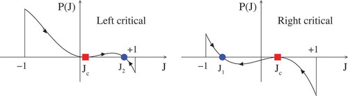 Figure 7. The two possible kinds of critical dynamical behaviour: left critical case () and right critical case () (after Ref [Citation106]).