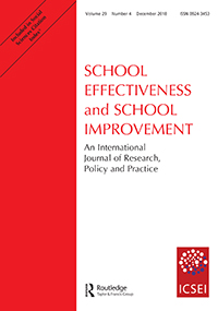 Cover image for School Effectiveness and School Improvement, Volume 29, Issue 4, 2018