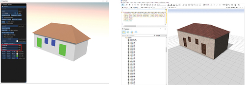 Figure 23. 3D model generation using rule-based models for the house in Figure 22.