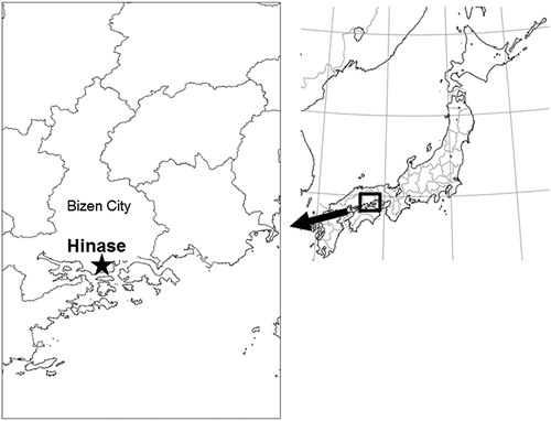 Figure 1. Location of Hinase in Bizen City. Source: Authors.