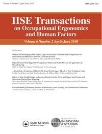 Cover image for IISE Transactions on Occupational Ergonomics and Human Factors, Volume 6, Issue 2, 2018