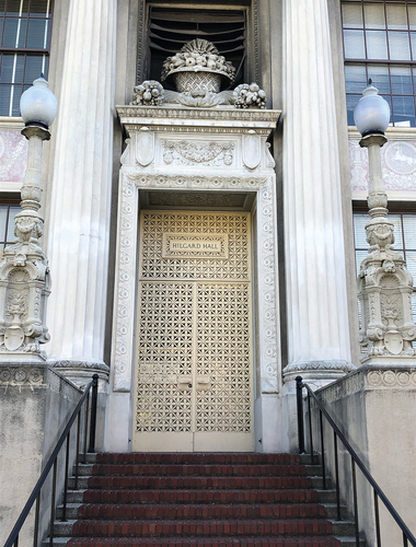 Figure 2. The iron doors guarding Hilgard Hall’s front entry.