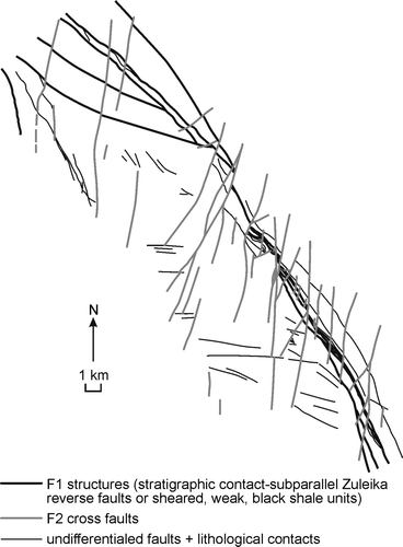 Figure 9 Kundana fault map (courtesy G. Tripp, Barrick Gold).