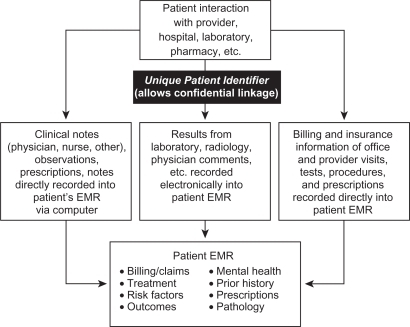 Figure 1 Schematic of current electronic medical record (EMR) components.