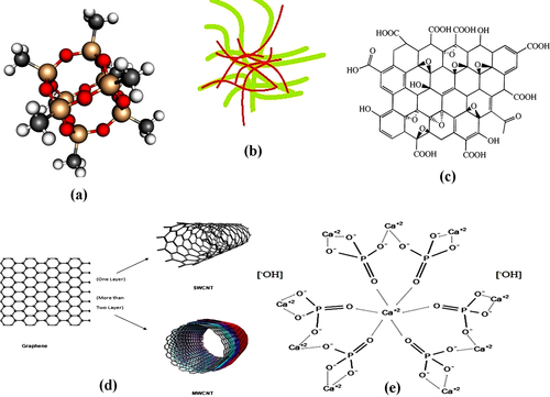 Figure 2. Structures of fillers in nanocomposites for heart valve applications.