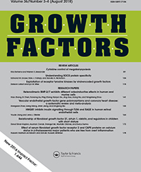 Cover image for Growth Factors, Volume 36, Issue 3-4, 2018