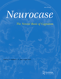 Cover image for Neurocase, Volume 25, Issue 3-4, 2019