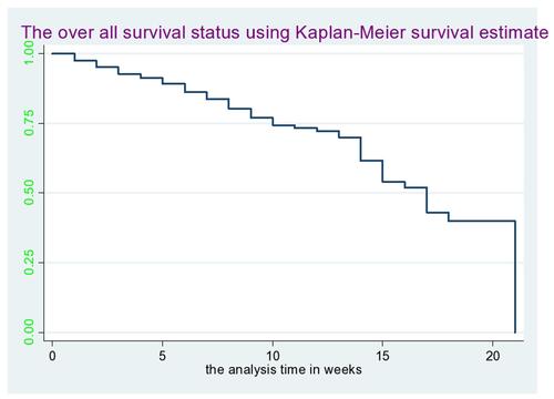 Figure 3 The overall survival status of pregnant women.