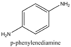 Figure 2 Chemical structure of p-phenylenediamine (PPD).