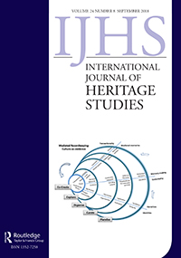 Cover image for International Journal of Heritage Studies, Volume 24, Issue 8, 2018