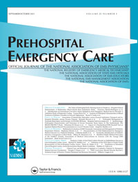 Cover image for Prehospital Emergency Care, Volume 25, Issue 5, 2021