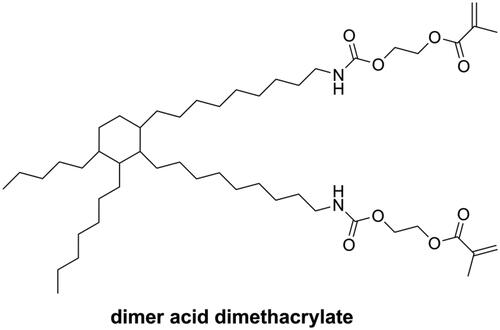 Figure 2. Structure of dimer acid dimethacrylate used in commercial dental resin composite.