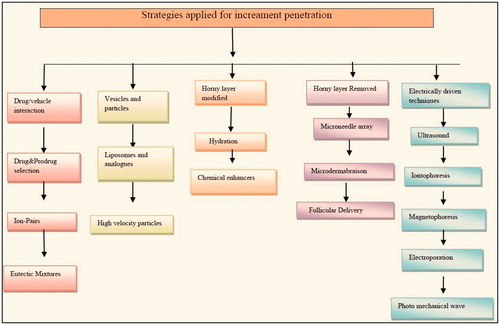 Figure 3. Advance strategies to overcome problems related to transdermal delivery.