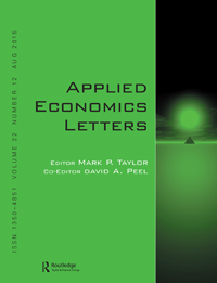 Cover image for Applied Economics Letters, Volume 22, Issue 12, 2015