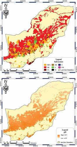 Figure 2. Soil maps in croplands of Golestan Province, Iran.