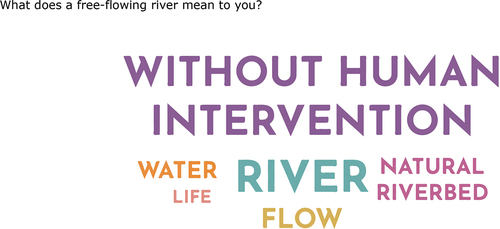 Figure 7. What does a free-flowing river mean to you? (Software: RStudia).